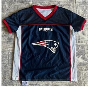 Youth Medium New England Patriots Reversible Flag Football Jersey NFL EUC